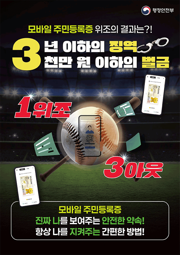 신분증 위조 방지 홍보 포스터